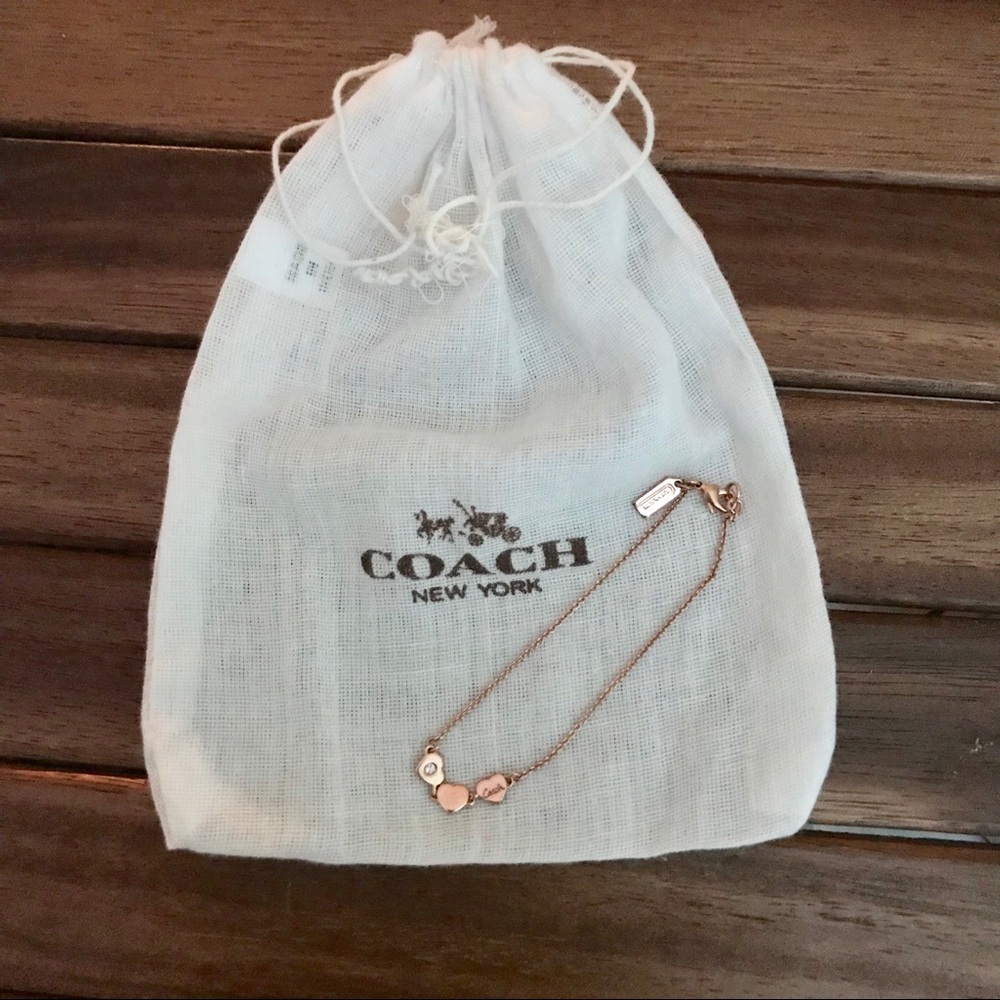 🔥GONE TMRO Coach Rose Gold Hearts Brclt - Picture 5 of 5